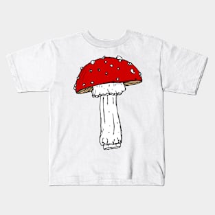 amanita muscaria red cap mushroom Kids T-Shirt